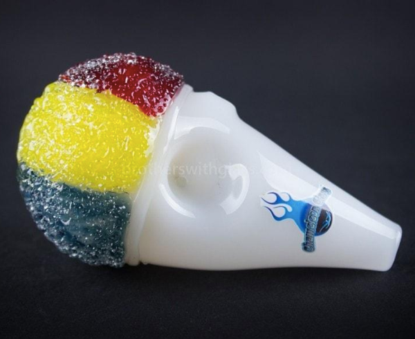 snowcone glass pipe by chameleon glass