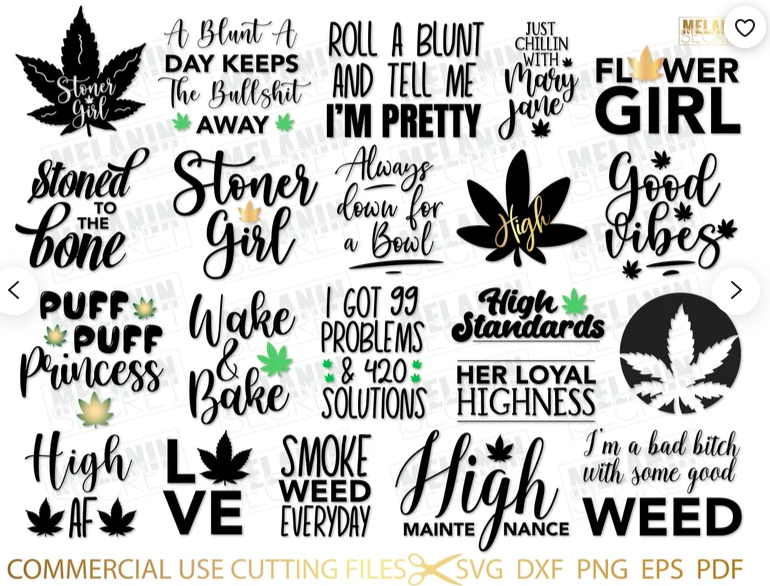 cannabis svg craft files